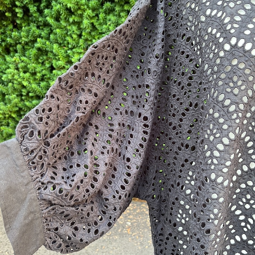 Sundress eyelet shirt dress bell sleeves Xs/small - Picture 5 of 11